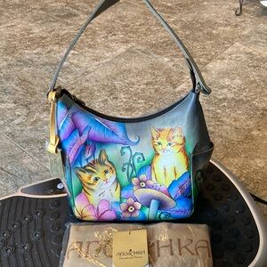 Anuschka Handpainted leather handbag